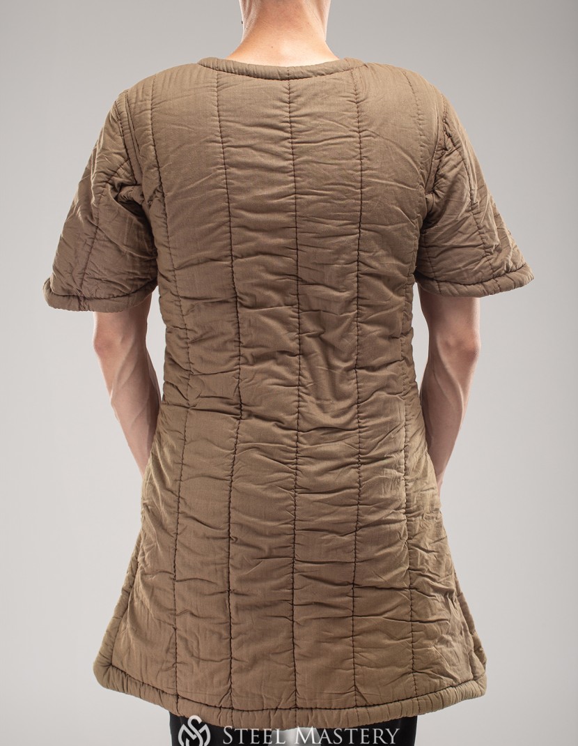 Short sleeve cotton gambeson S size in stock photo made by Steel-mastery.com