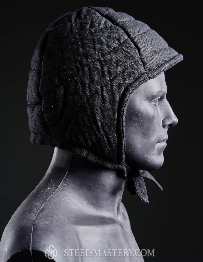 Linen black cap photo made by Steel-mastery.com