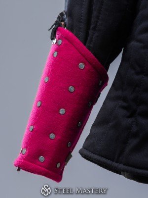 PINK WOOLEN MEDIEVAL BRACERS S SIZE IN STOCK 
