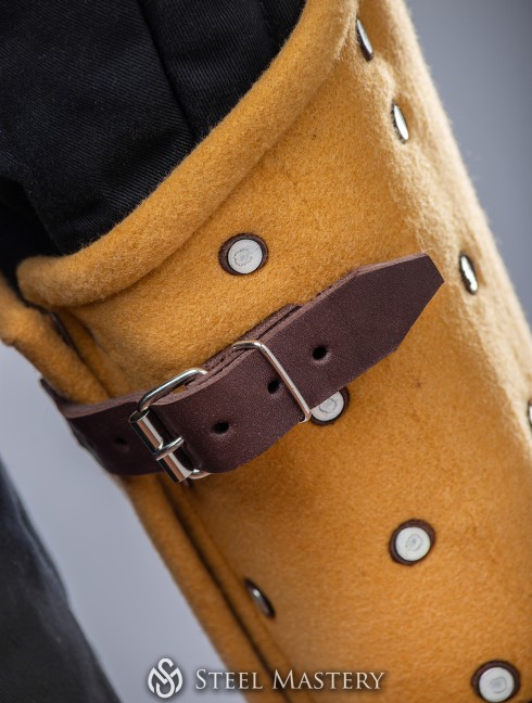 YELLOW WOOLEN MEDIEVAL BRACERS XS SIZE IN STOCK 