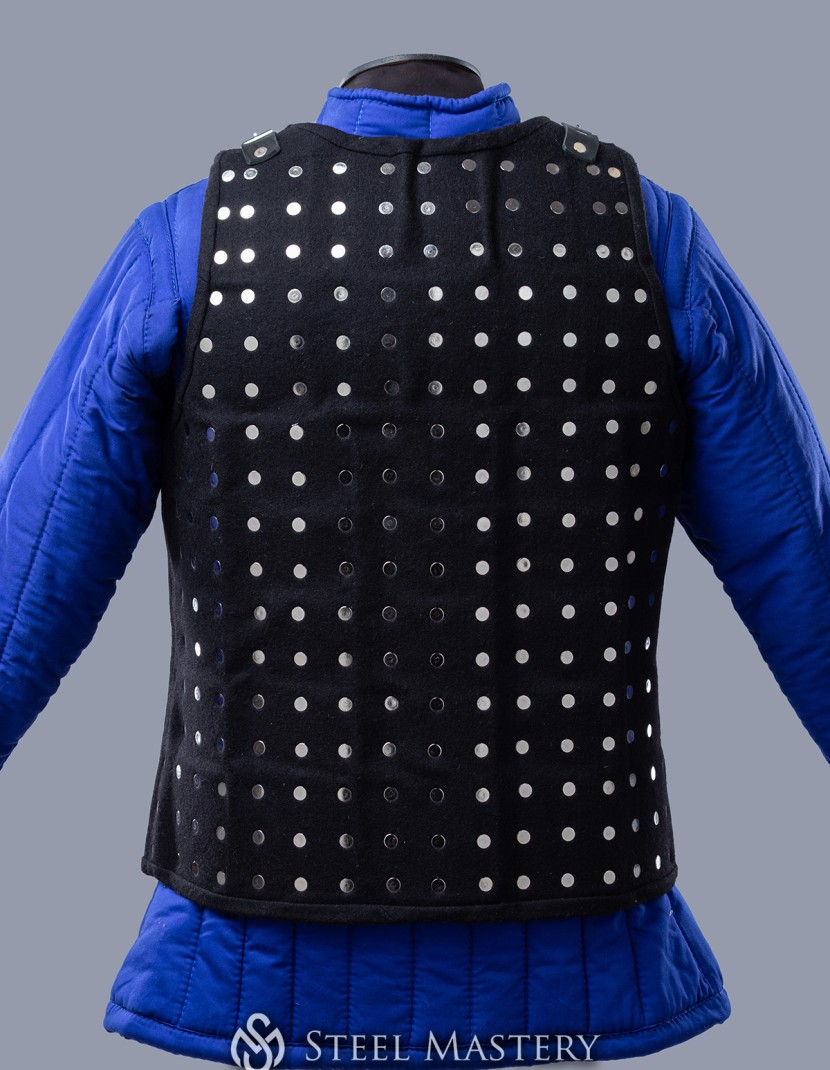 Black woolen brigandine 2XL-3XL size in stock photo made by Steel-mastery.com