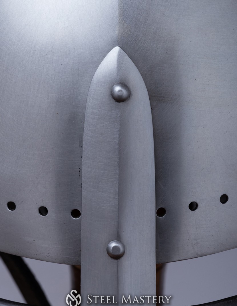 Helmet bascinet, cold-rolled steel 2 mm (12 ga) in stock photo made by Steel-mastery.com