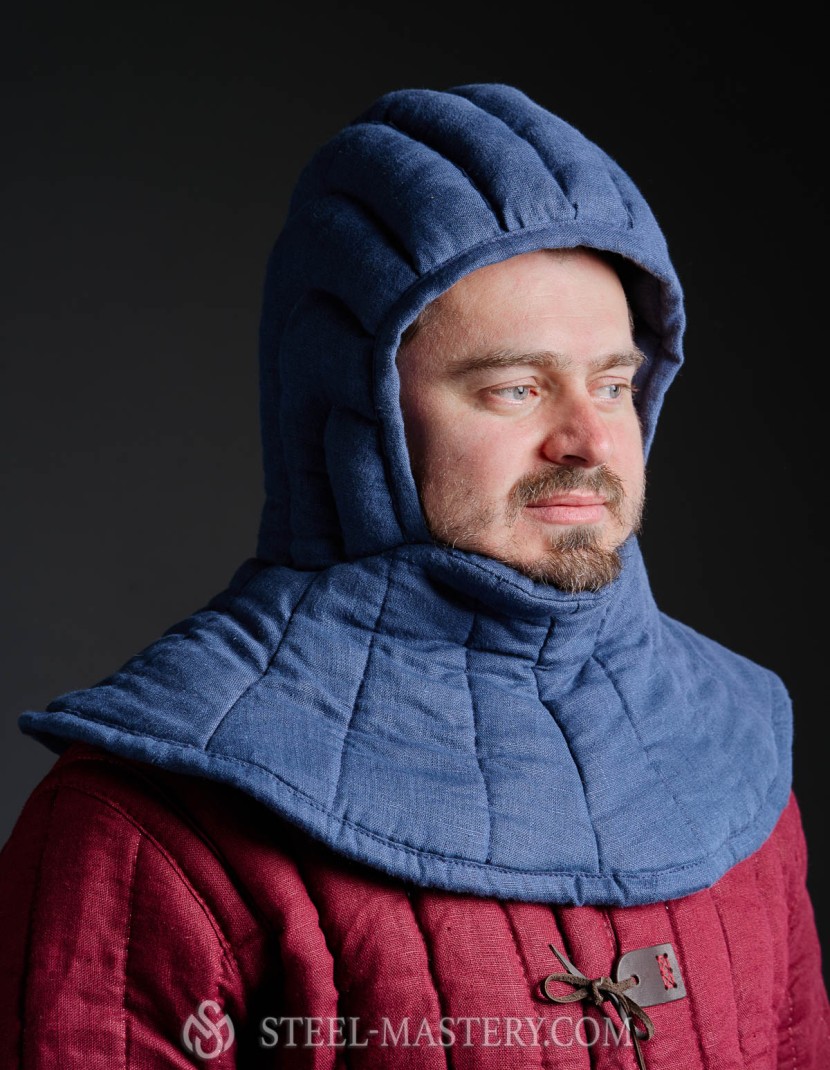 Padded cotton cap with pelerine photo made by Steel-mastery.com