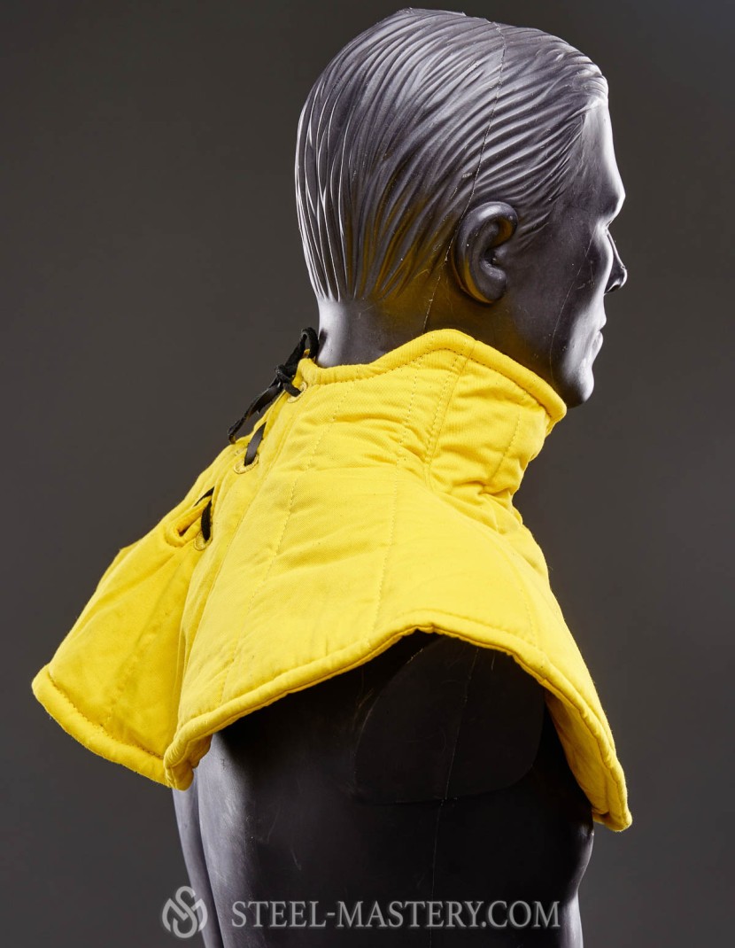 Padded aventail in yellow color photo made by Steel-mastery.com
