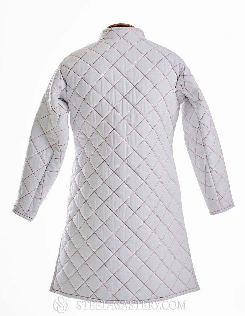 HEMA style gambeson with red diamond stitching, XL size photo made by Steel-mastery.com