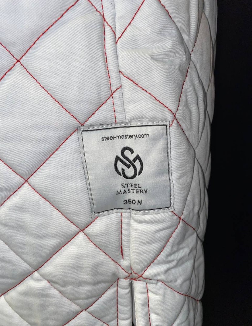 HEMA style gambeson with red diamond stitching, XL size photo made by Steel-mastery.com
