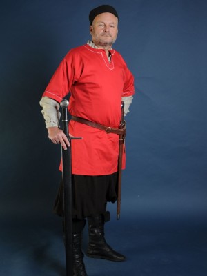 Medieval European shirt, red