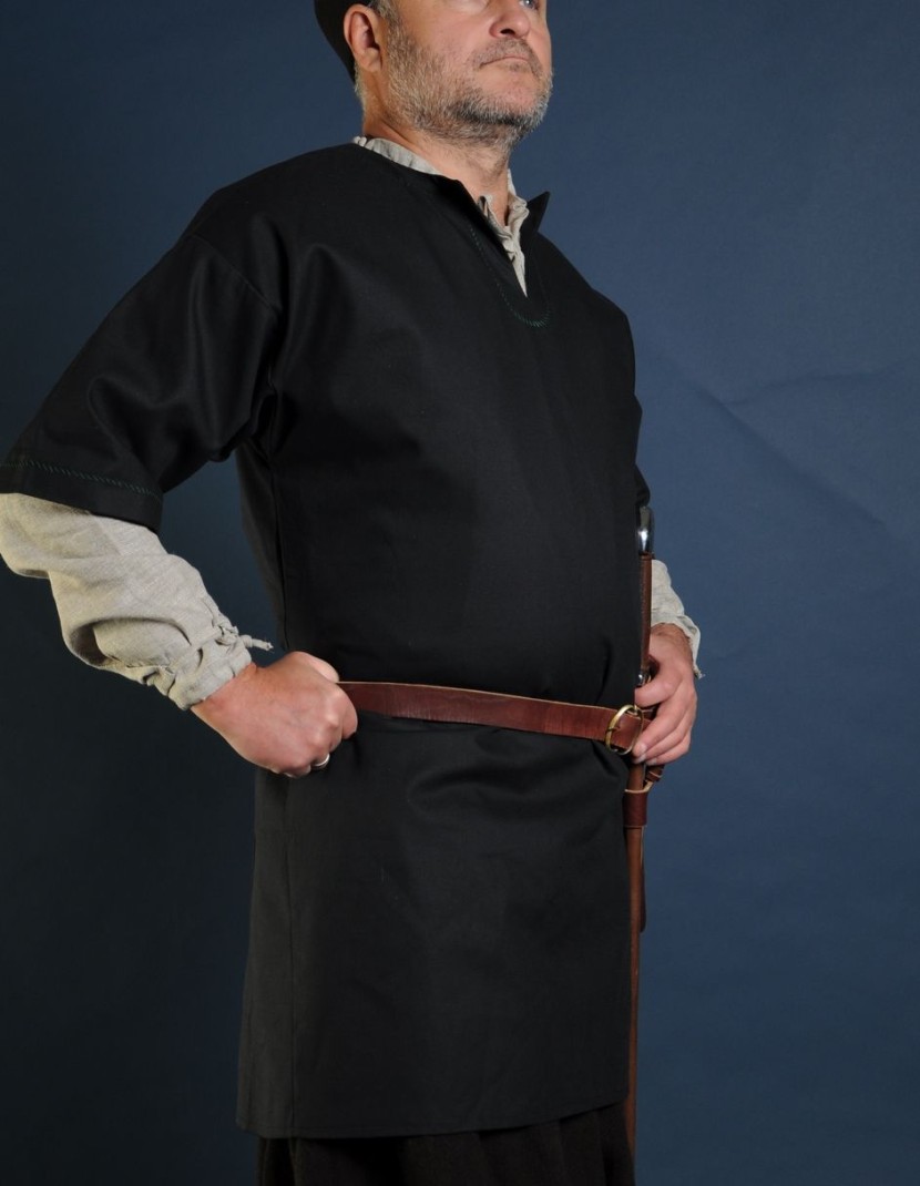 Medieval European shirt, black photo made by Steel-mastery.com