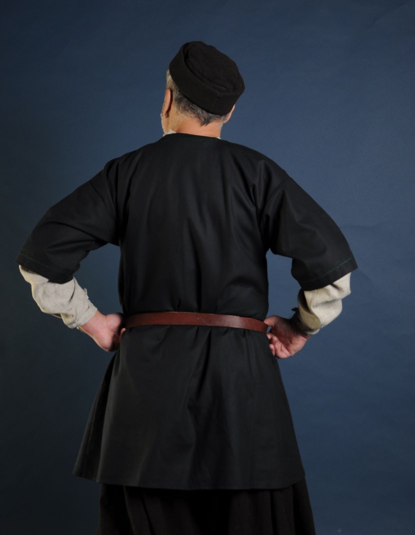 Medieval European shirt, black photo made by Steel-mastery.com