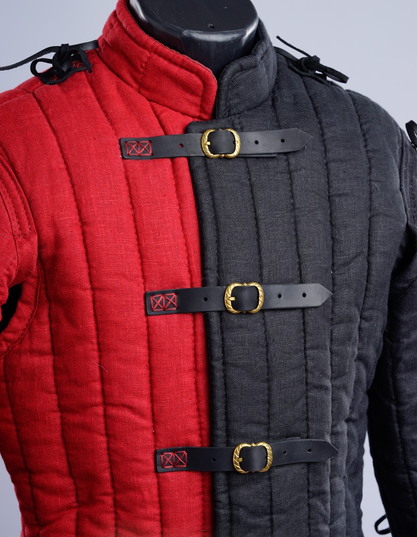 Two colored gambeson (red and black)  photo made by Steel-mastery.com