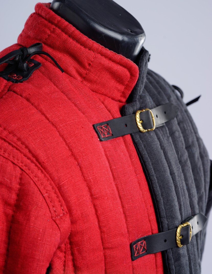 Two colored gambeson (red and black)  photo made by Steel-mastery.com