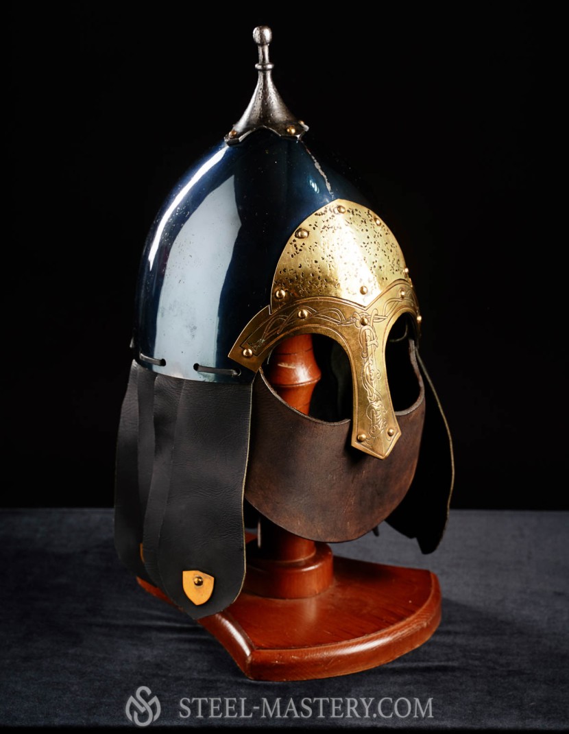 Blueing Medieval Slavic helmet  photo made by Steel-mastery.com