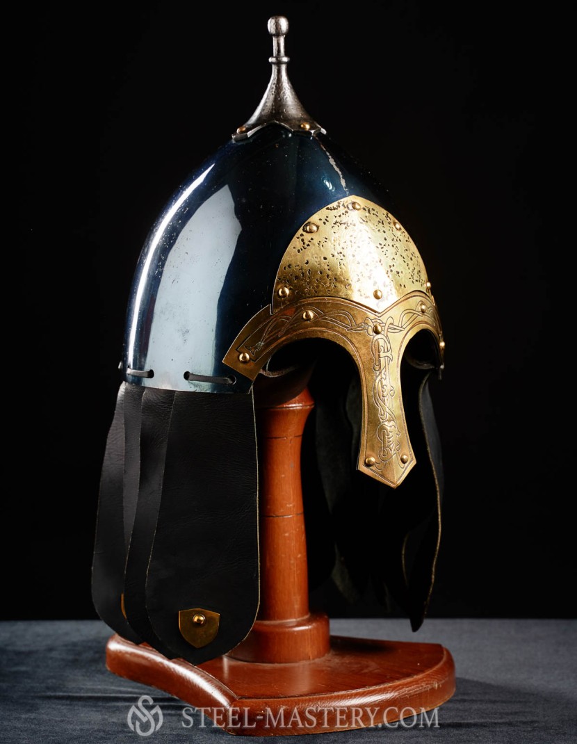Blueing Medieval Slavic helmet  photo made by Steel-mastery.com