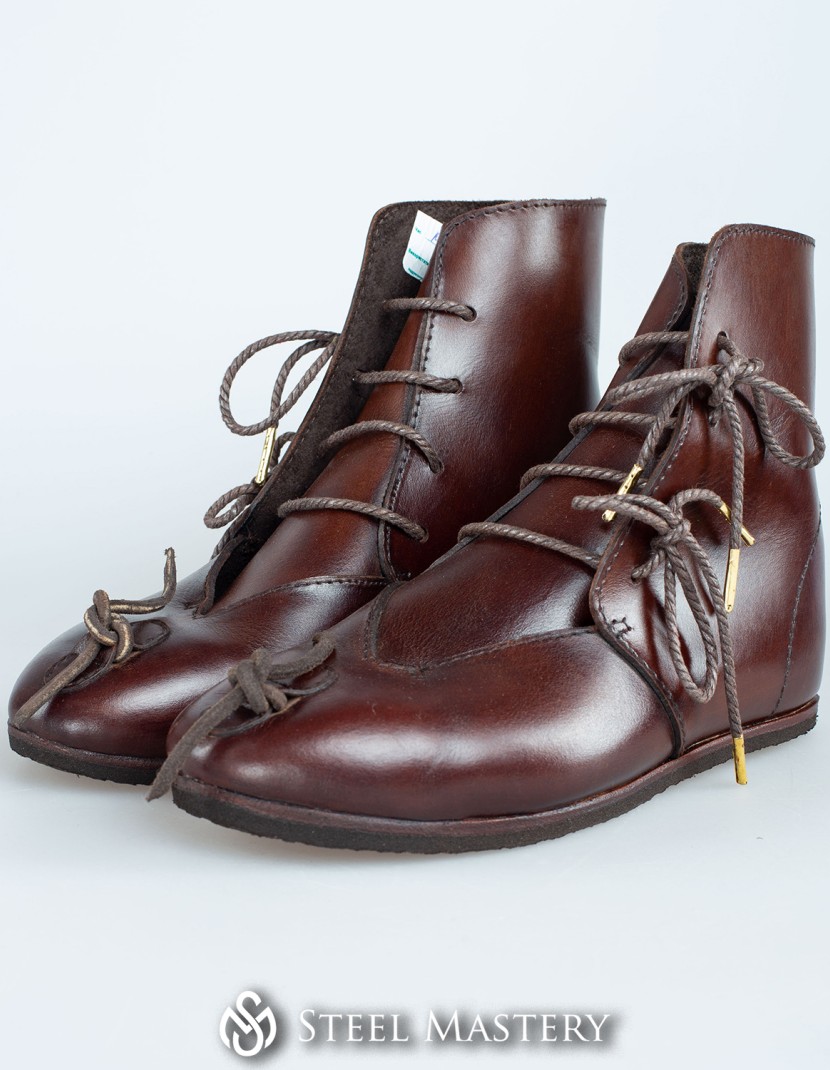 Medieval leather boots 1 pair in stock  photo made by Steel-mastery.com