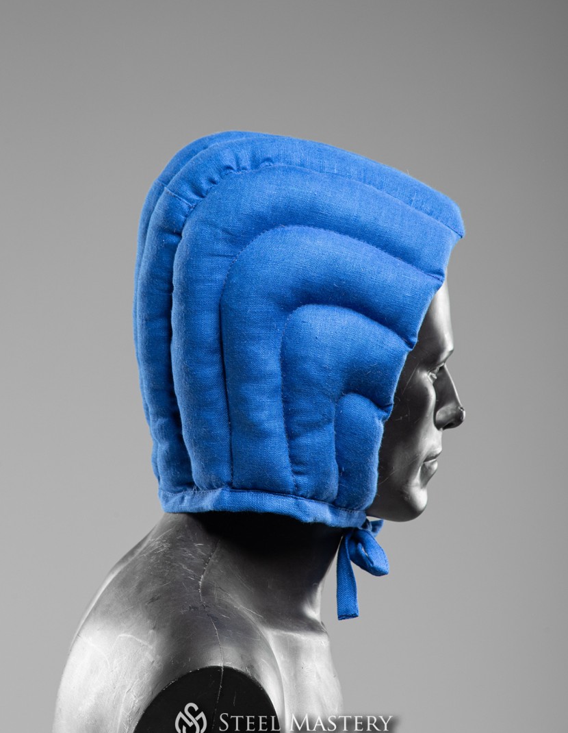 Padded royal blue cap for helmet photo made by Steel-mastery.com