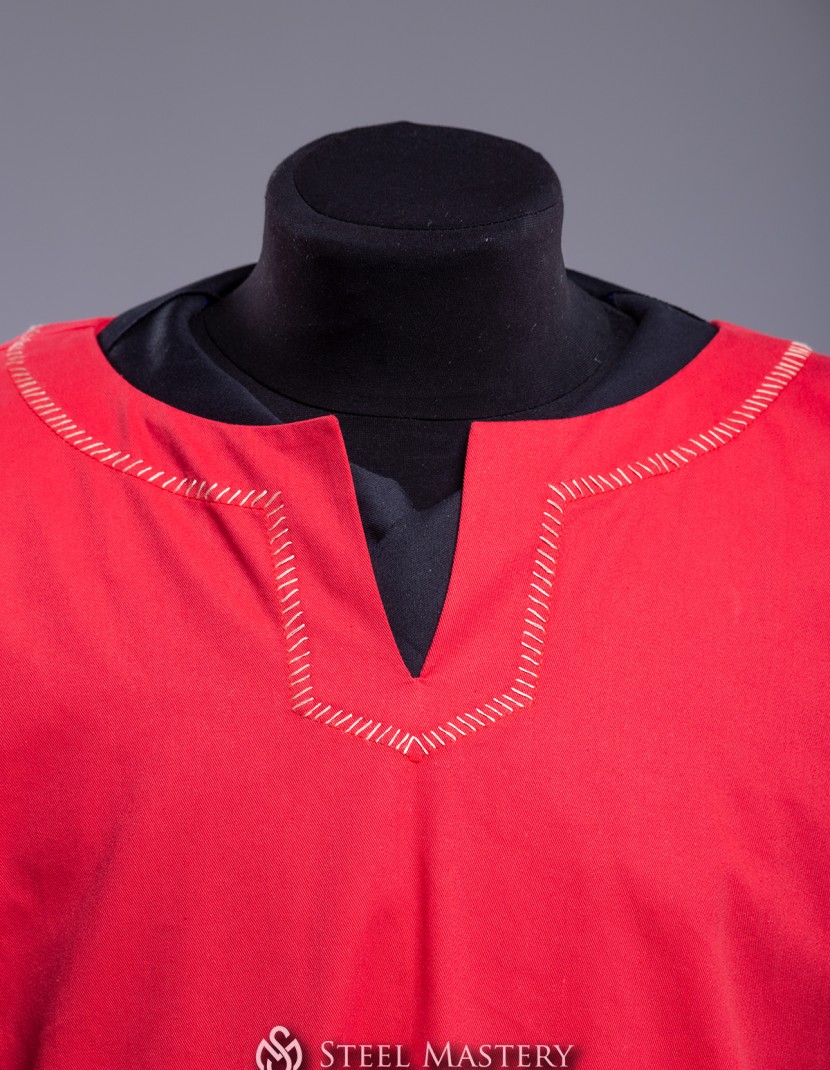 Red medieval European shirt - in stock photo made by Steel-mastery.com