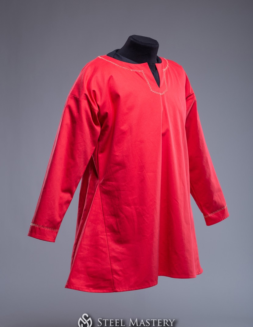 Red medieval European shirt - in stock photo made by Steel-mastery.com
