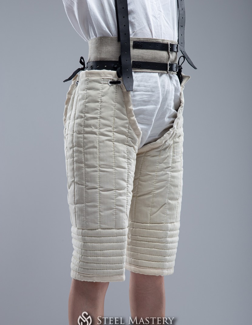 UNCOLORED PADDED THIGH PROTECTION IN STOCK photo made by Steel-mastery.com