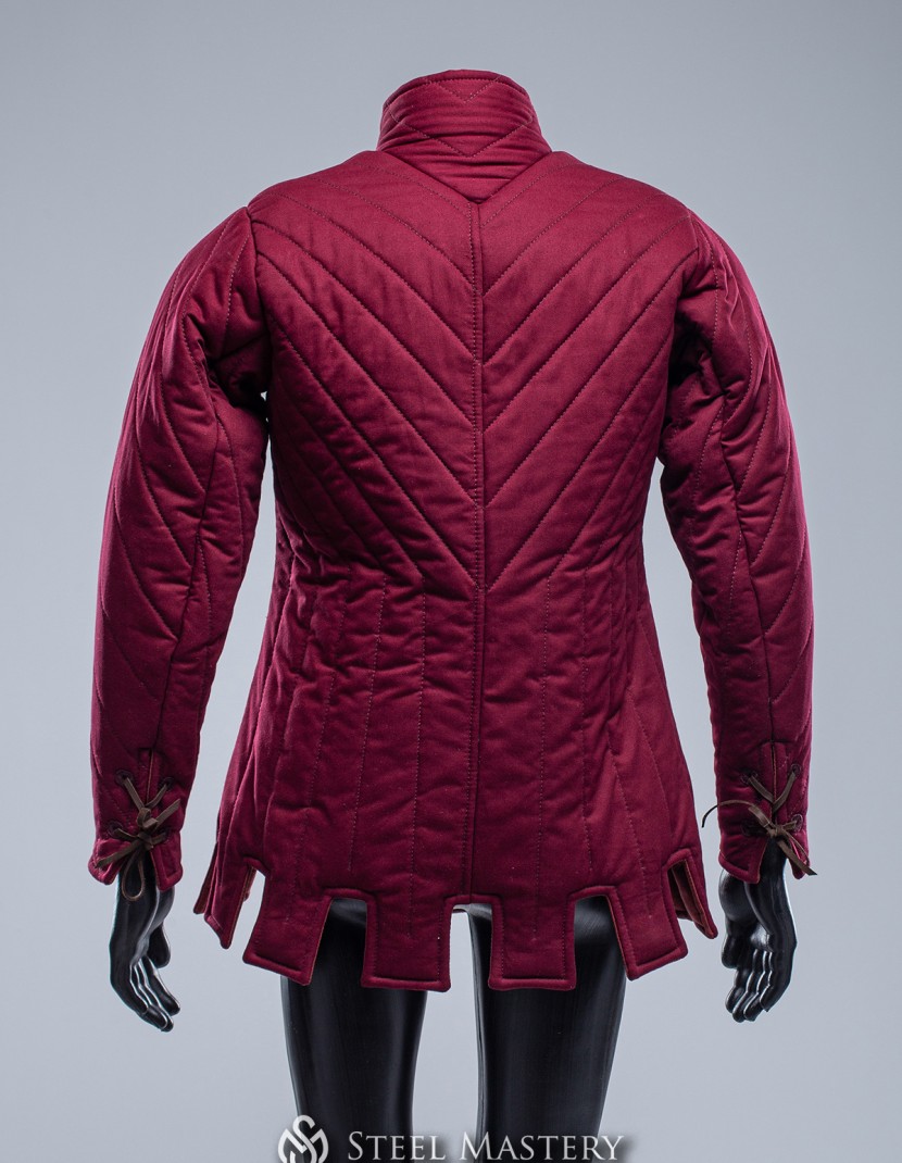 in stock Traditional wine red gambeson L-XL size  photo made by Steel-mastery.com