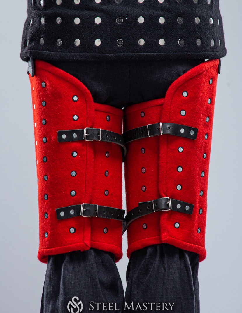 RED WOOLEN THIGH PROTECTION M-L SIZE IN STOCK  photo made by Steel-mastery.com