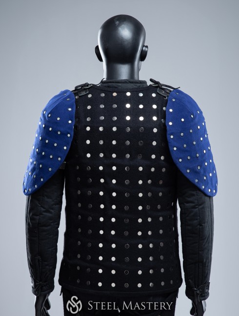 BLUE COVERED SEGMENTED SPAULDERS XL SIZE IN STOCK