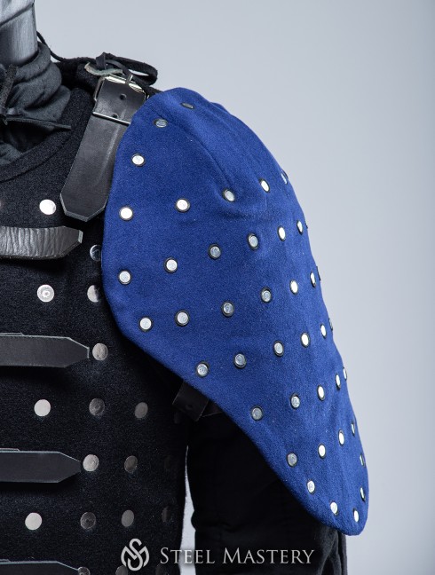 BLUE COVERED SEGMENTED SPAULDERS XL SIZE IN STOCK