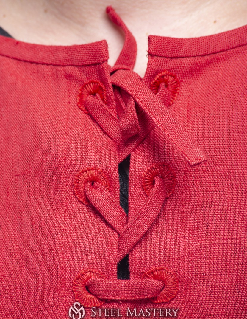 Red European shirt 8th-13th centuries - in stock photo made by Steel-mastery.com