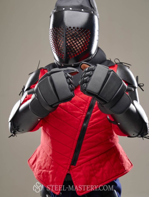 Helmet for knife- and stick-fighting, modern sword fighting and HMB fencing training