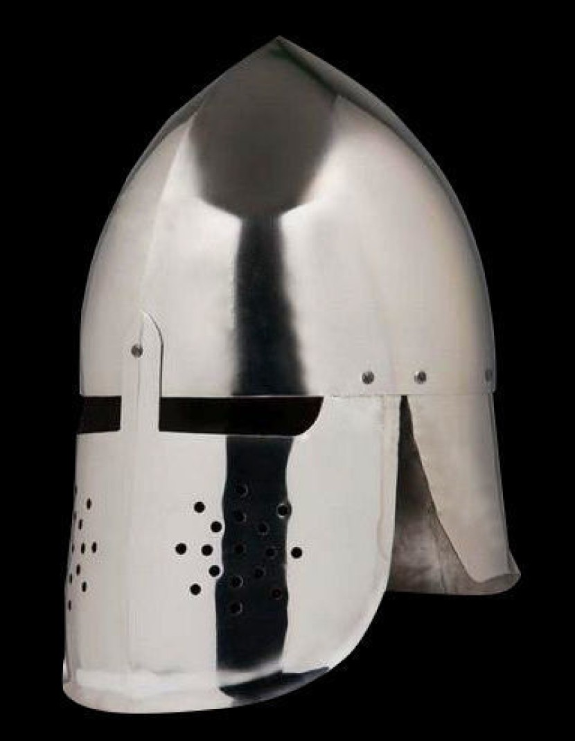 Conical helmet with full protection of the neck photo made by Steel-mastery.com