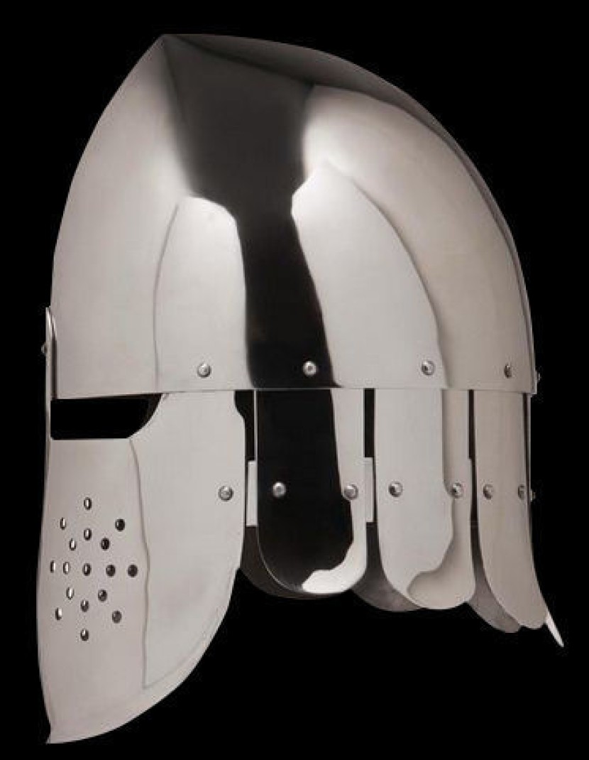 "Phrygian cap" helmet with plate neck protection photo made by Steel-mastery.com