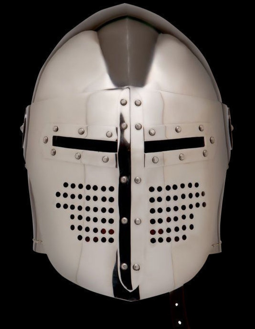 Early bascinet with lifting visor photo made by Steel-mastery.com