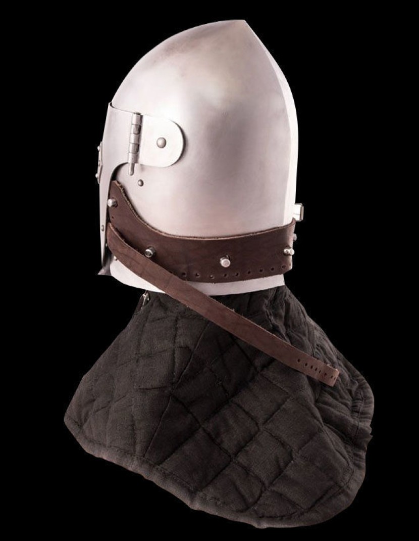 Early bascinet with lifting visor photo made by Steel-mastery.com