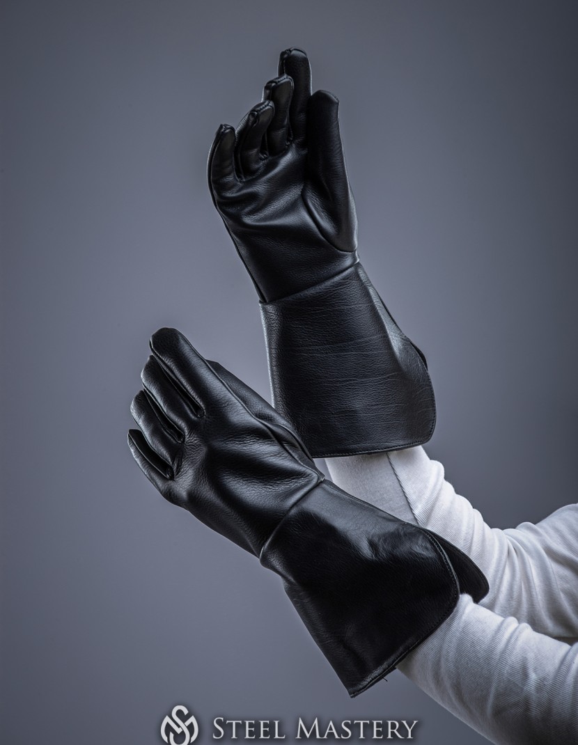 "SHADOW" leather gloves  photo made by Steel-mastery.com