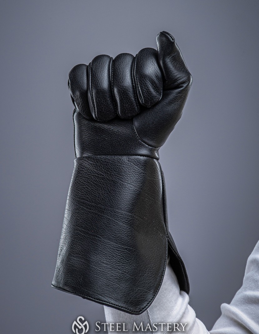"SHADOW" leather gloves  photo made by Steel-mastery.com