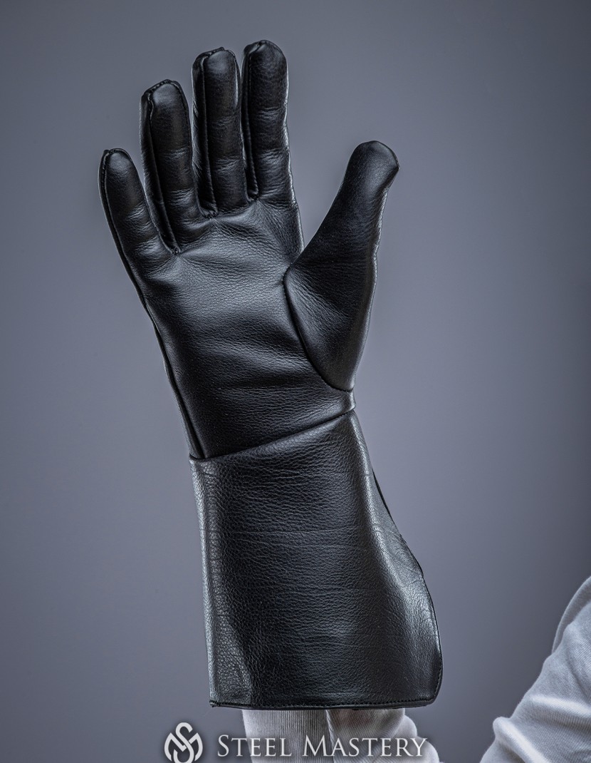 "SHADOW" leather gloves  photo made by Steel-mastery.com