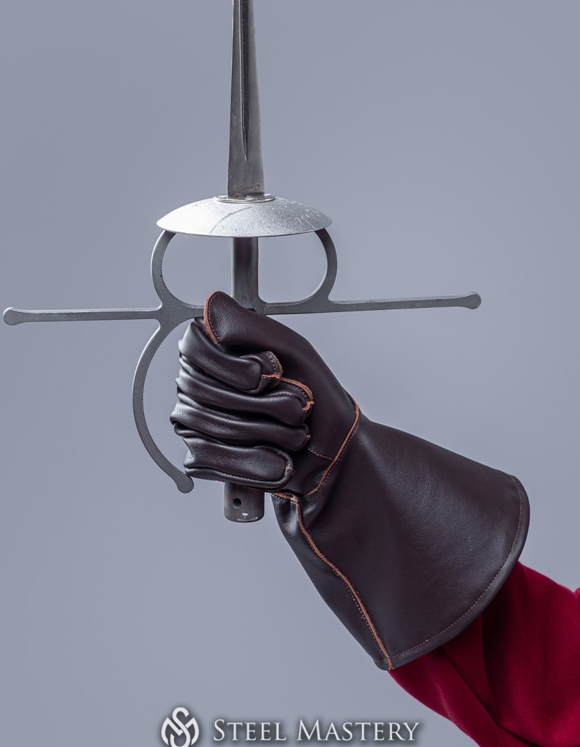 "NIGTHBLOOM" leather gloves photo made by Steel-mastery.com