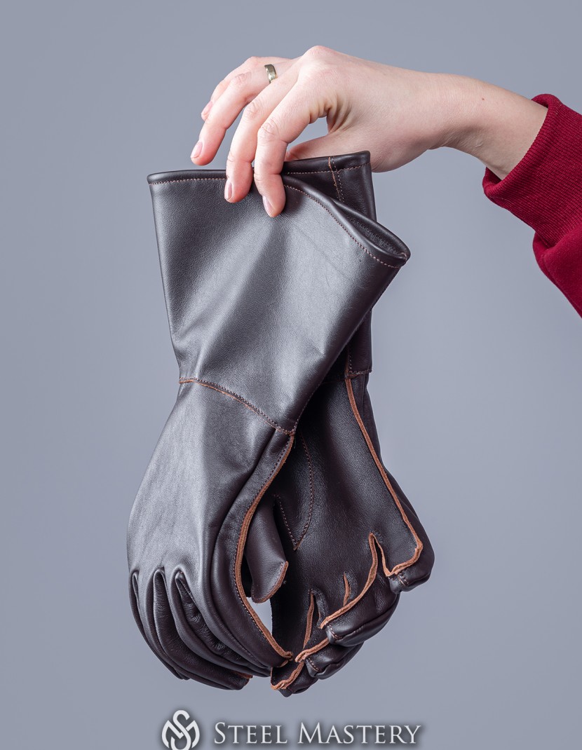 "NIGTHBLOOM" leather gloves photo made by Steel-mastery.com