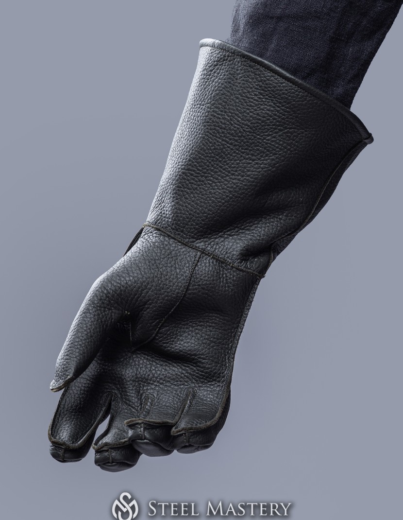 "NIGTHBLOOM" leather gloves photo made by Steel-mastery.com