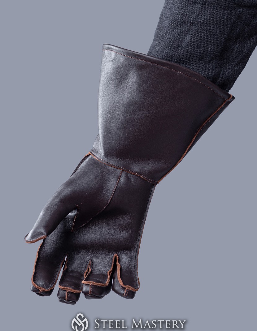 "NIGTHBLOOM" leather gloves photo made by Steel-mastery.com