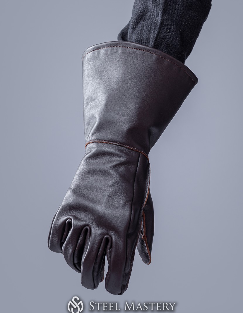 "NIGTHBLOOM" leather gloves photo made by Steel-mastery.com