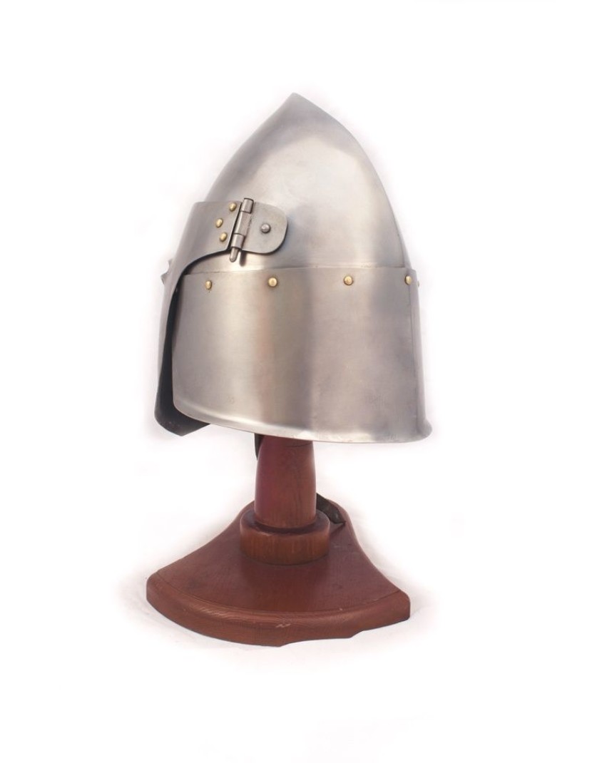 Helmet for SCA fencing with lifting visor (2) photo made by Steel-mastery.com