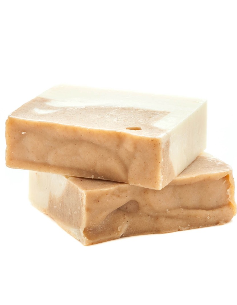 Homemade natural craft soap with red clay and lavender oil photo made by Steel-mastery.com
