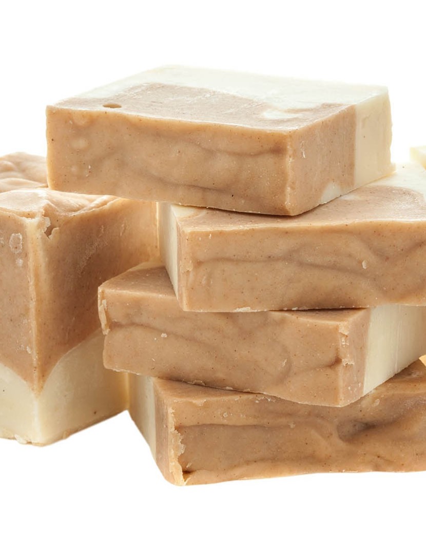 Homemade natural craft soap with red clay and lavender oil photo made by Steel-mastery.com