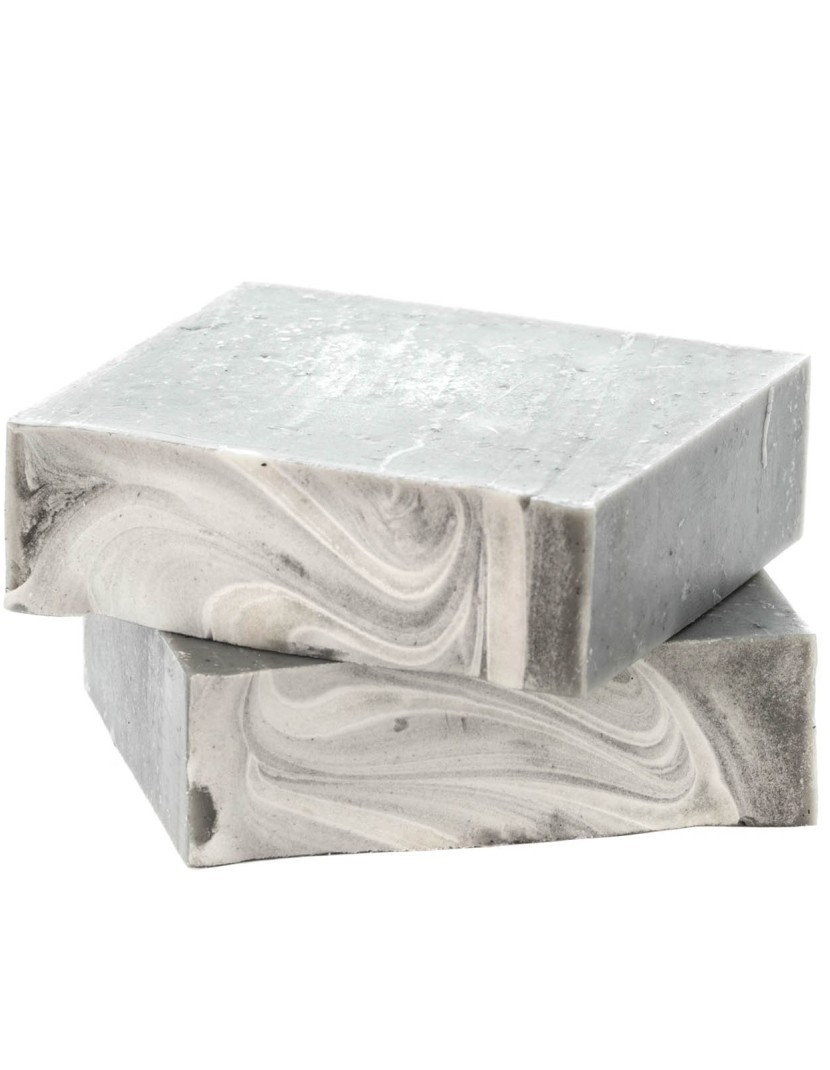 Homemade natural craft charcoal scrub soap photo made by Steel-mastery.com