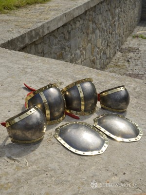 Steel armour set - elbow caps and kneecaps 