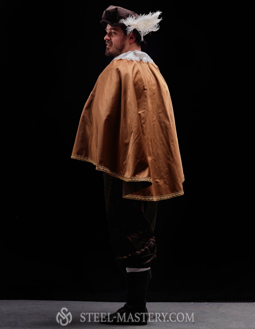 Men renaissance costume with cape photo made by Steel-mastery.com
