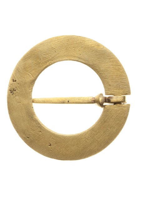 Medieval ring brooch with blue enamel 1 pc