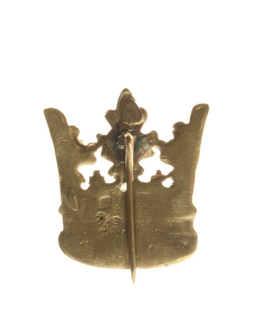 A crown medieval pilgrim badge  2 pcs in stock  photo made by Steel-mastery.com