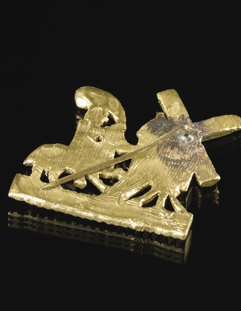 Medieval brass badge "Land of Fools" photo made by Steel-mastery.com