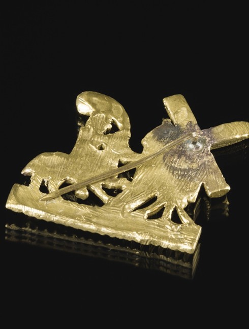Medieval brass badge "Land of Fools"